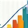 An upward trend arrow on a graph
