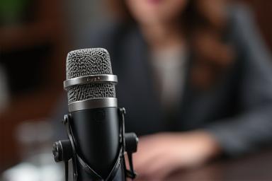 Microphone ready for an interview session
